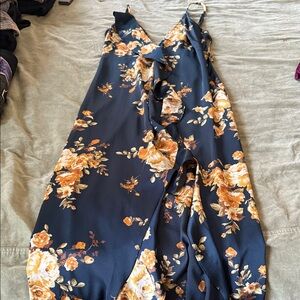 Dress Forum Navy Floral Wrap Dress